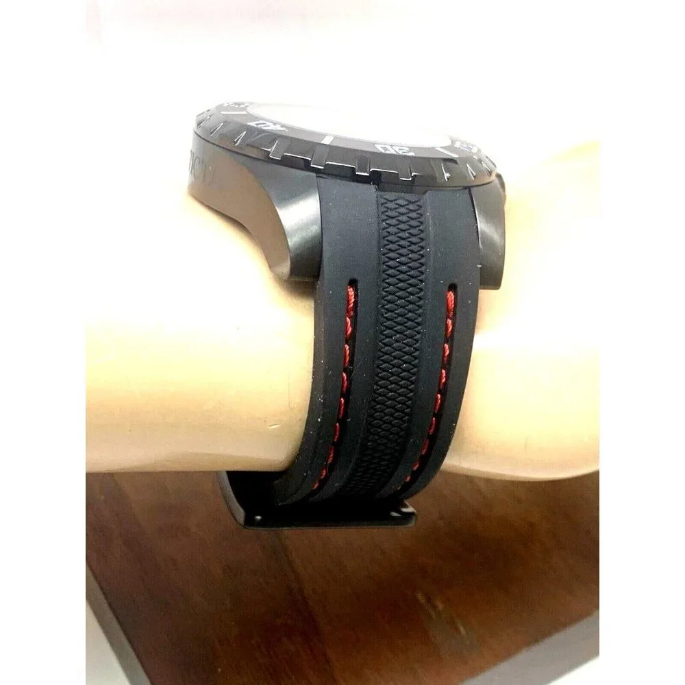 Invicta Men's Watch 30760 Pro Diver Quartz Red Black Dial Rubber Strap 52mm